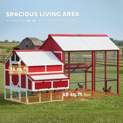 93 Inch Chicken Coup Extra Large 10 to 15 Chickens