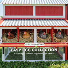 93 Inch Chicken Coup Extra Large 10 to 15 Chickens