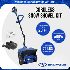 24V Cordless Snow Shovel Kit, Driveway Winter Snow Removal, Blue, 24V-SS13-XR