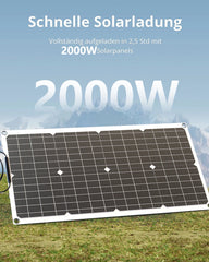 110V 220V 2000W Flexible Solar Panel System 12V Battery Charging 4000W Solar Inverter Kit for Home Outdoor Camping