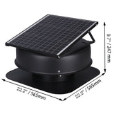Succebuy Solar Attic Fan 40W 1230 CFM Large Air Flow Solar Roof Vent Low Noise and Weatherproof with Smart Adapter for Home