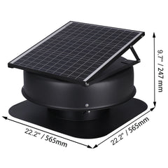 Succebuy Solar Attic Fan 40W 1230 CFM Large Air Flow Solar Roof Vent Low Noise and Weatherproof with Smart Adapter for Home