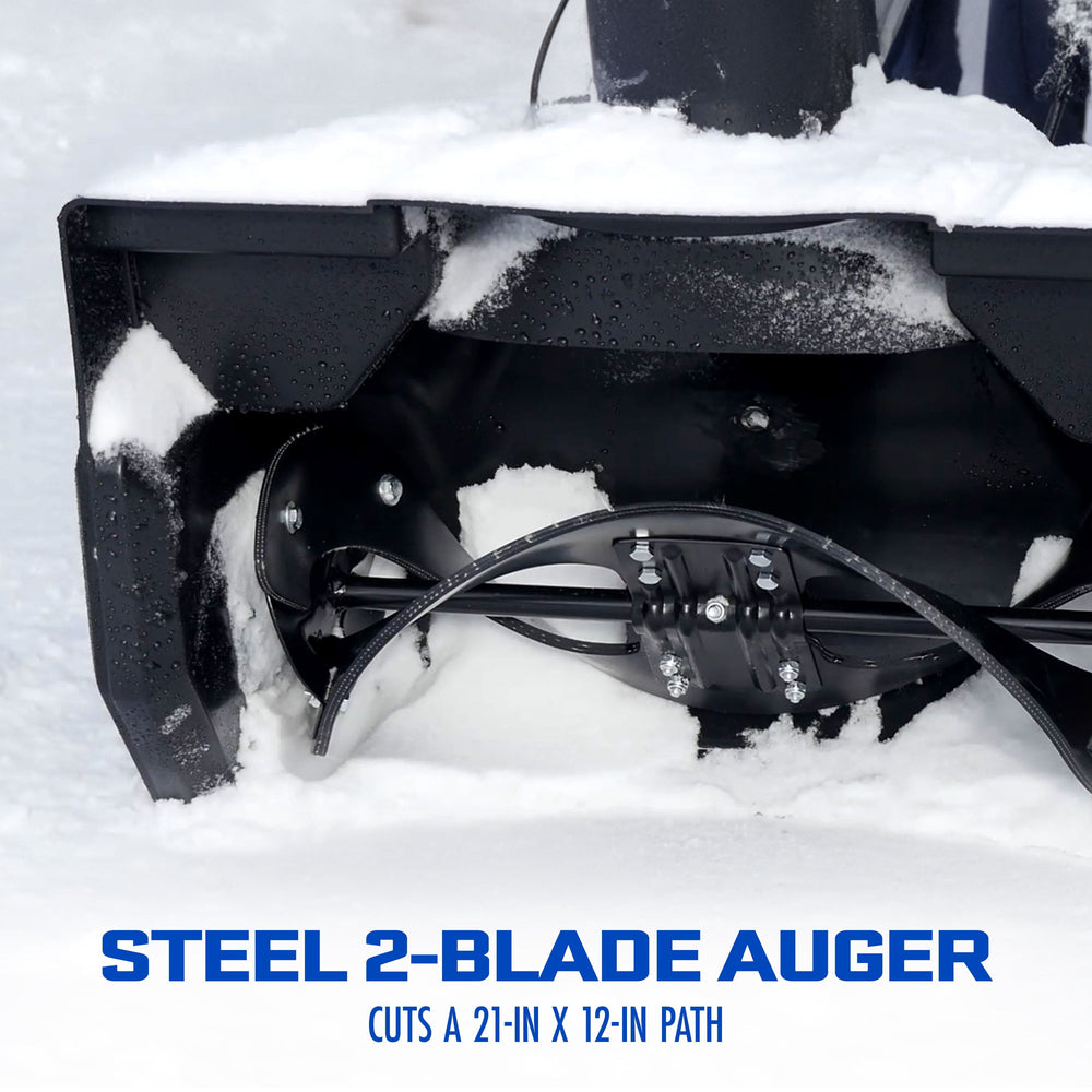 Ultra 15 Amp Electric Corded Snow Blower, 2 Blade Auger, 21 Inch Wide, SJ625E