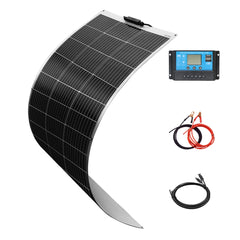 12V Flexible Solar Panel Kit Monocrystalline Solar Cell 50W 100W 120W 240W PV for Home RV & Boat Solar Power China Drop Shipping