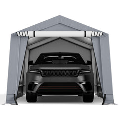 10 x 16/10 x 20 Feet Outdoor Heavy-Duty Carport with 2 Doors-10 x 16 ft