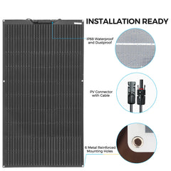 Flexible Solar Panel or Monocrystalline Solar Battery Charger Kit Off- Grid System 1000W, 600W,400W,200W,100W
