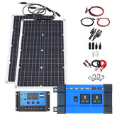 6000W Solar Panel System Kit : 110V/220V Output + 12V 24V Battery Charger & 6000W Inverter for Home/Rv/Camping (Complete System)