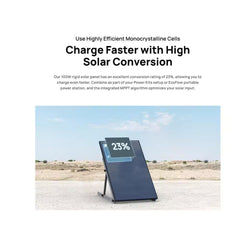 2 Pcs 100-Watt Monocrystalline Silicon Rigid Solar Panel for Power Station/Generator, IP68