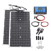 110V 220V 2000W Flexible Solar Panel System 12V Battery Charging 4000W Solar Inverter Kit for Home Outdoor Camping