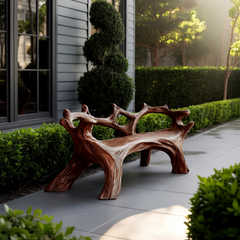 Arboris Driftwood Live Edge Outdoor Bench
