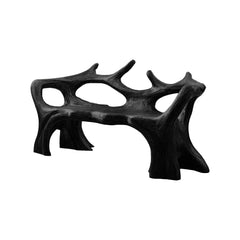 Aurelin Antler Solid Wood Sculptural Outdoor Bench