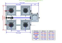 Alien Hydroponics RDWC 4 Pot 2 Row 20L Kit