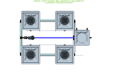 Alien Hydroponics RDWC 4 Pot 2 Row 20L Kit