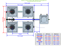Alien Hydroponics RDWC 4 Pot 2 Row 20L Kit