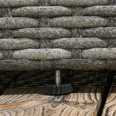 2 Piece Rattan Outdoor Patio Couch Set