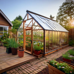 Cedar Frame Glass Greenhouse Kit