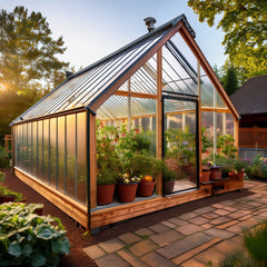 Cedar Frame Glass Greenhouse Kit