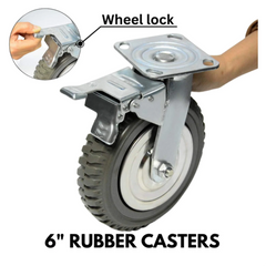 Trellis Slayer 9000 Trellis Mover by Common Culture - White Powder Coated w/ 6" Rubber Casters - 4 Rolls Capacity