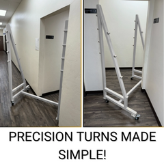 Trellis Slayer 9000 Trellis Mover by Common Culture - White Powder Coated w/ 6" Rubber Casters - 4 Rolls Capacity