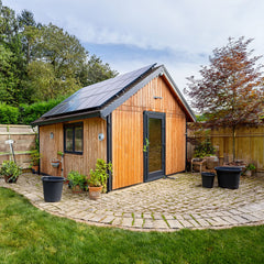 Compact Solar-Powered Garden Shed