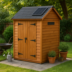 Compact Solar-Powered Garden Shed