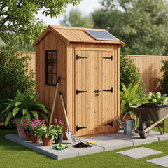 Compact Solar-Powered Garden Shed