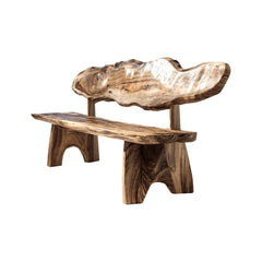 Crestwave Live Edge Solid Wood Outdoor Bench