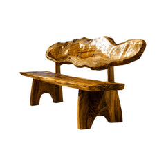 Crestwave Live Edge Solid Wood Outdoor Bench