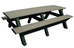 Deluxe 8′ Recycled Plastic Picnic Table for Eco-Friendly Outdoor Seating