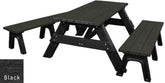 Deluxe Recycled Picnic Table with Detached Benches - Eco-Friendly Outdoor Seating