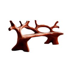 Elmwave Handcrafted Live Edge Outdoor Bench