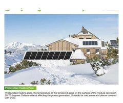 Snow Melting Solar Panel 150w200w 300w Energy System