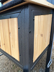 Cottage coop made with metal frame. New and predator proof