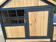 Cottage coop made with metal frame. New and predator proof