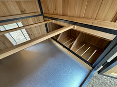 Cottage coop made with metal frame. New and predator proof