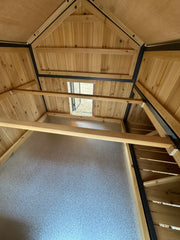 Cottage coop made with metal frame. New and predator proof