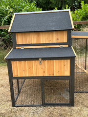 Cottage coop made with metal frame. New and predator proof