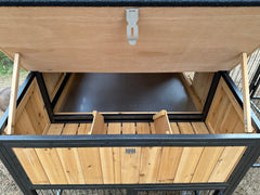 Cottage coop made with metal frame. New and predator proof