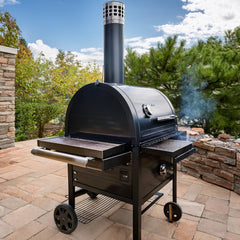 IronFlame Charcoal Smoker with Side Firebox