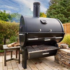 IronFlame Charcoal Smoker with Side Firebox