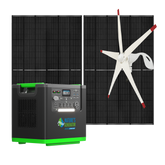 Nature's Generator Lithium 6000 with Solar Panels and Wind Turbine