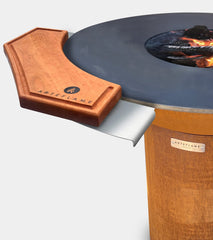 Arteflame Classic 40″ — Round Base Flat-Top Grill & Fire Bowl (CORTEN Steel)