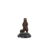 Standing Bear & Cub Table-top Bronze Statue