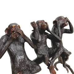 Three Wise Monkeys Table-top Bronze Statue