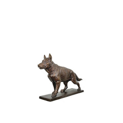 Standing German Shepherd Table-top Bronze Statue