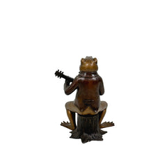 Frog Playing Guitar Bronze Sculpture