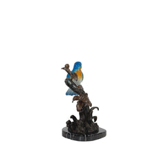 Bluebird on Branch Table-top Bronze Statue