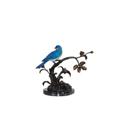 Bluebird on Branch Table-top Bronze Statue
