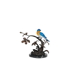 Bluebird on Branch Table-top Bronze Statue