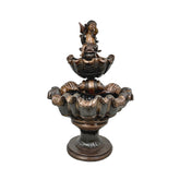Bronze Putto on Fish Shell Fountain